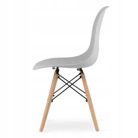 Zestaw stół prostokątny 120x80 dąb sonoma + 4 krzesła szare