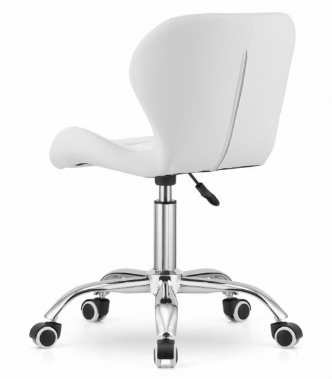 Krzesło obrotowe AVOLA ekoskóra - białe