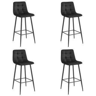 Hoker ARCETO - czarny aksamit / nogi czarne x 4