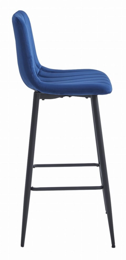 Hoker POZZA - granat aksamit / nogi czarne