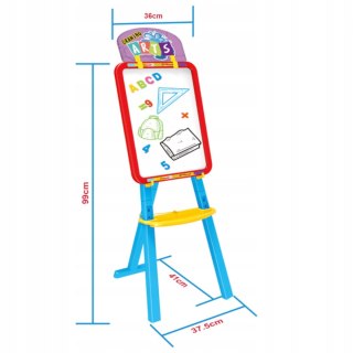DUŻA DWUSTRONNA TABLICA KREDOWA MAGNETYCZNA 3w1 YM826