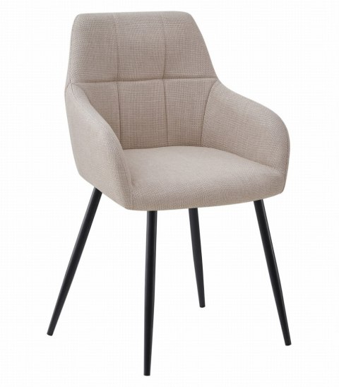 Krzesło BENI - beż tkanina / nogi czarne x 1