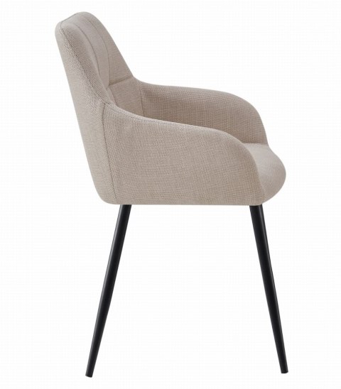 Krzesło BENI - beż tkanina / nogi czarne x 1