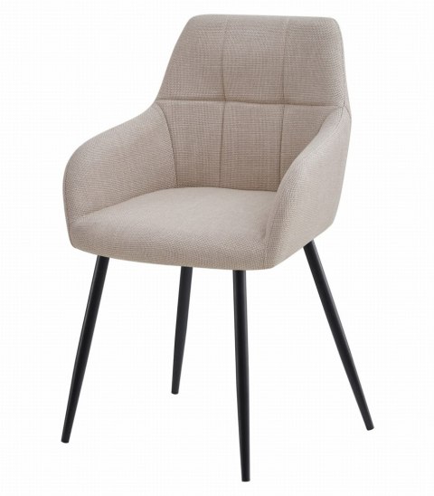Krzesło BENI - beż tkanina / nogi czarne x 1