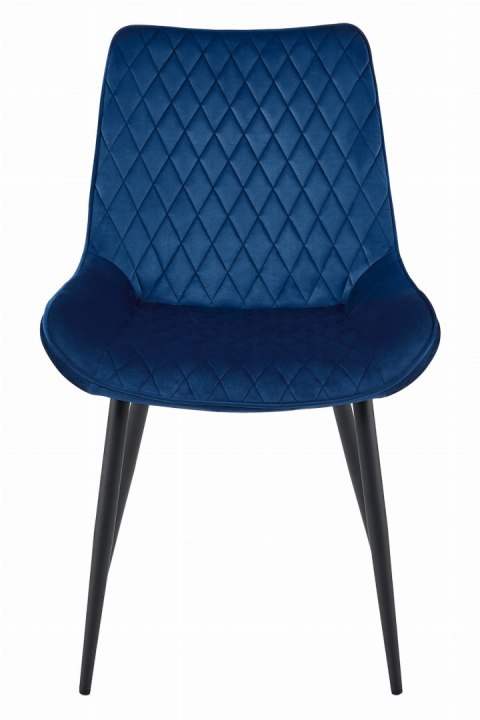 Krzesło VERDO - granat aksamit / nogi czarne x 4