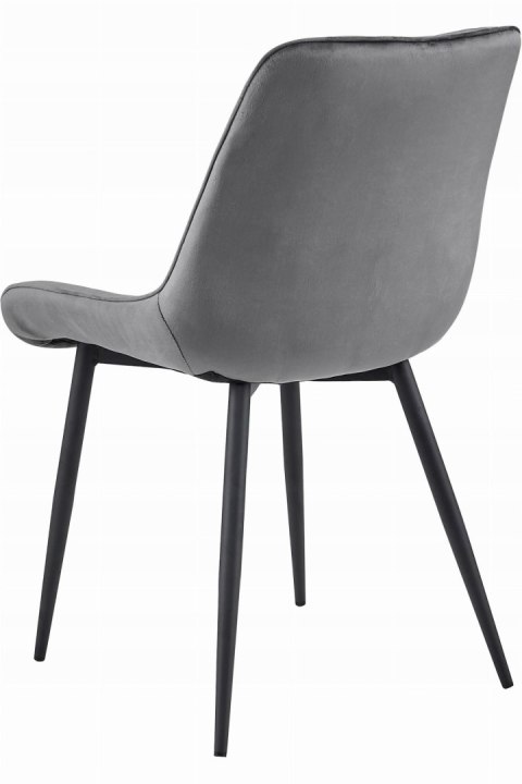 Krzesło BERA - ciemny szary aksamit / nogi czarne x 3