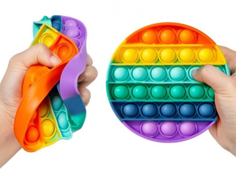 PUSH POP BUBBLE ANTYSTRESOWA ZABAWKA SENSORYCZNA TĘCZOWA