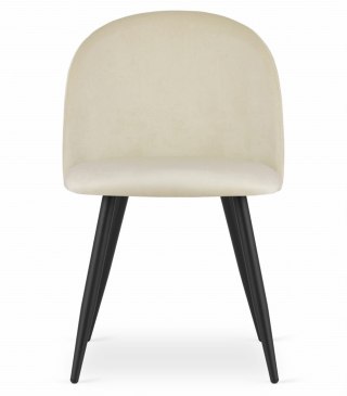 Krzesło BELLO - aksamit beż / nogi czarne x 1