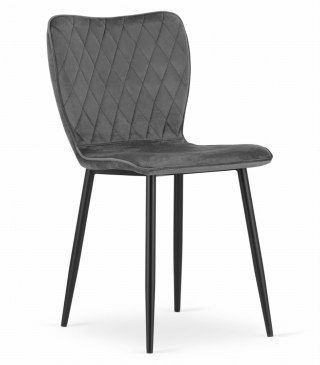 Krzesło FOX - ciemny szary aksamit x 1