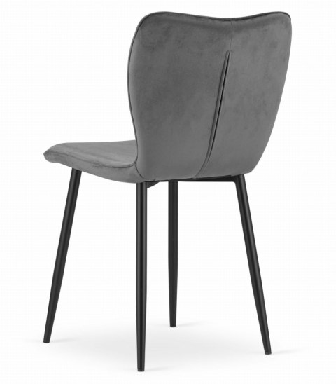 Krzesło FOX - ciemny szary aksamit x 1