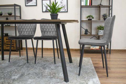 Krzesło FOX - ciemny szary aksamit x 1