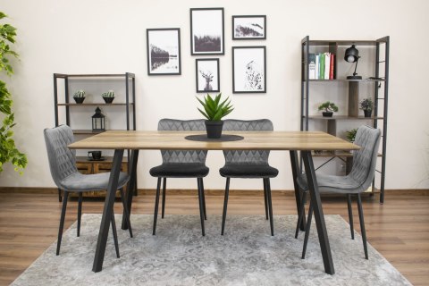 Krzesło FOX - ciemny szary aksamit x 1