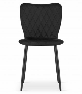 Krzesło FOX - czarny aksamit x 1