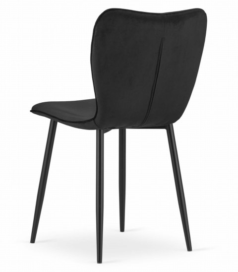 Krzesło FOX - czarny aksamit x 1