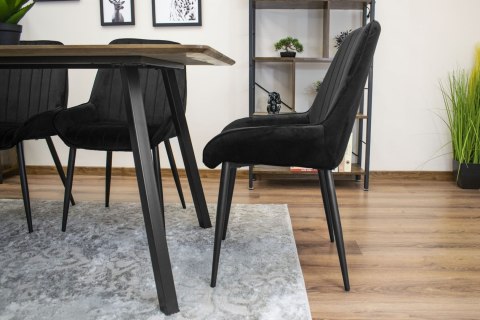 Krzesło LARY - czarny aksamit x 1