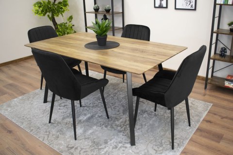 Krzesło LARY - czarny aksamit x 1