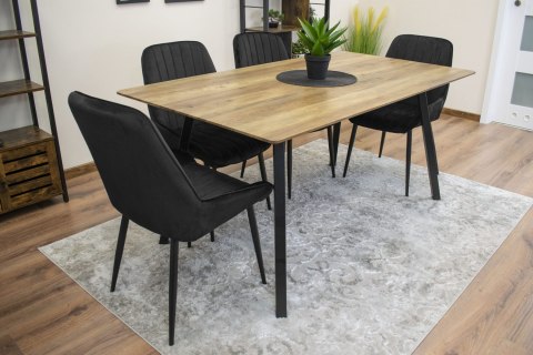 Krzesło LARY - czarny aksamit x 1