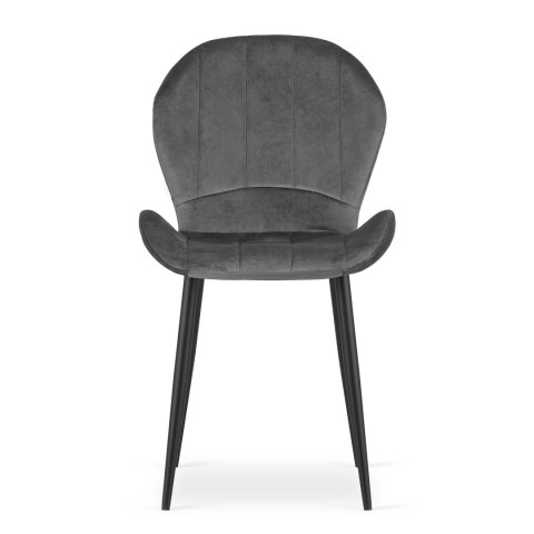 Krzesło TERNI - ciemny szary aksamit x 1