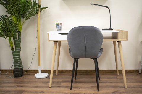 Krzesło TERNI - ciemny szary aksamit x 1