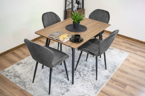 Krzesło TERNI - ciemny szary aksamit x 1