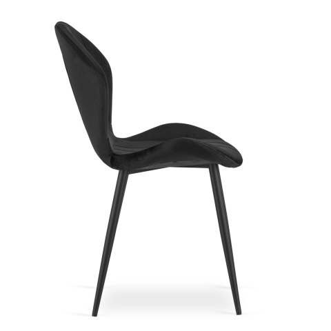 Krzesło TERNI - czarny aksamit x 1