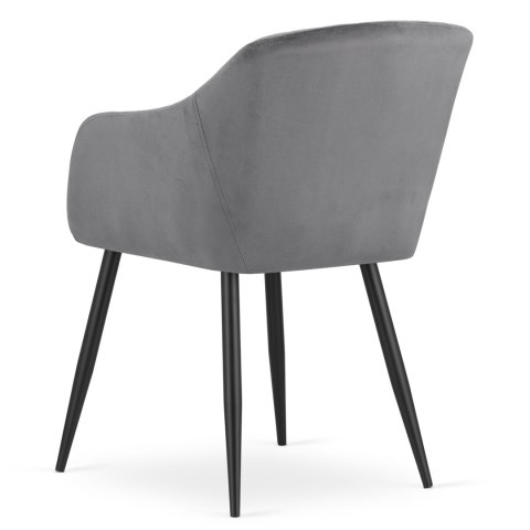 Krzesło DAXO - ciemny szary aksamit x 1