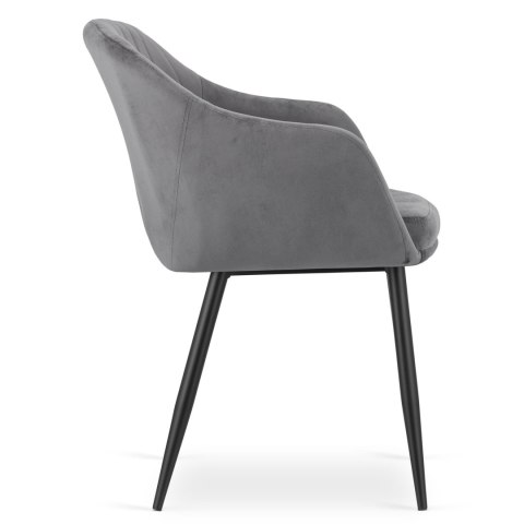Krzesło DAXO - ciemny szary aksamit x 2