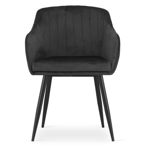 Krzesło DAXO - czarny aksamit x 2