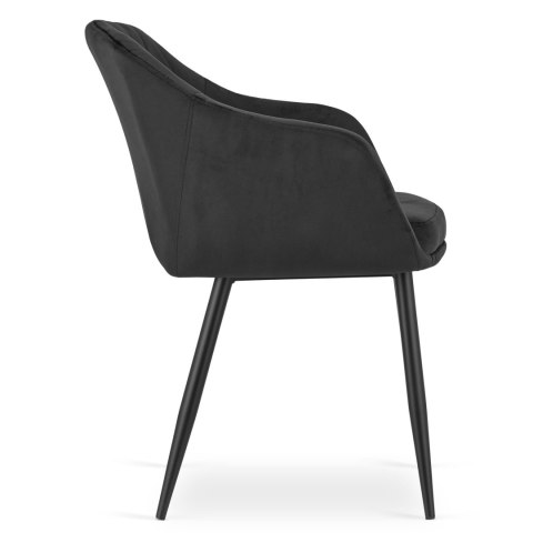 Krzesło DAXO - czarny aksamit x 2