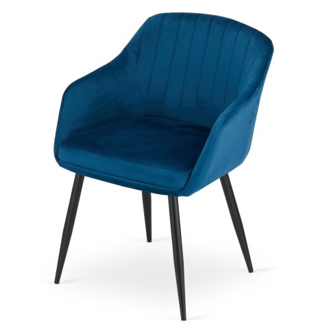 Krzesło DAXO - niebieski aksamit x 1