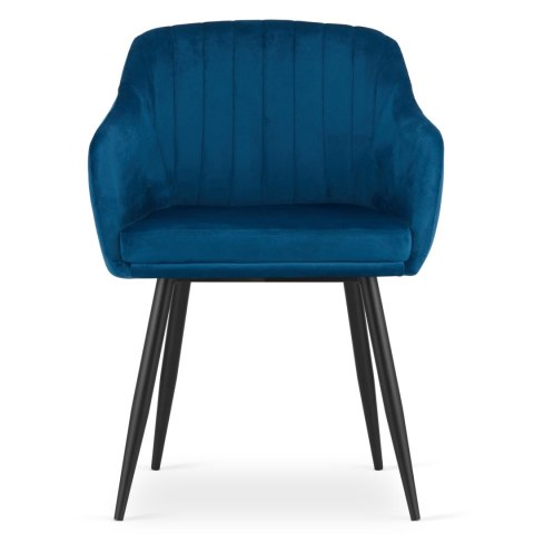 Krzesło DAXO - niebieski aksamit x 2