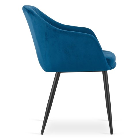 Krzesło DAXO - niebieski aksamit x 2