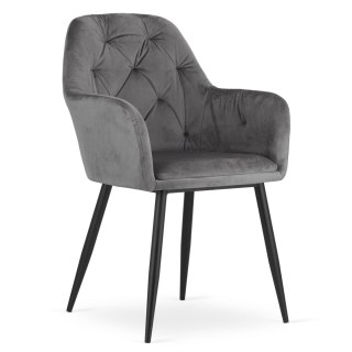 Krzesło DAKAR - ciemny szary aksamit x 1