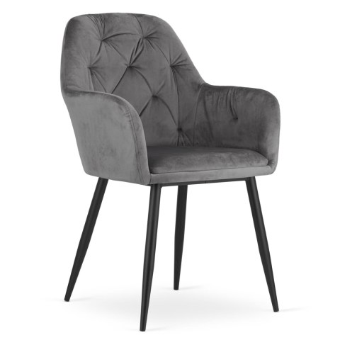 Krzesło DAKAR - ciemny szary aksamit x 1