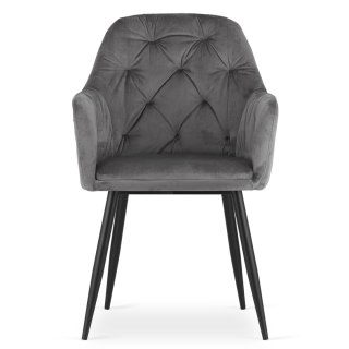 Krzesło DAKAR - ciemny szary aksamit x 1