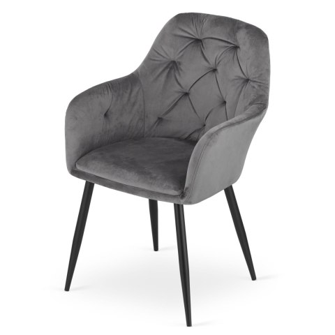 Krzesło DAKAR - ciemny szary aksamit x 1