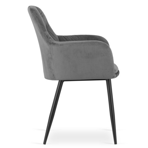Krzesło DAKAR - ciemny szary aksamit x 2