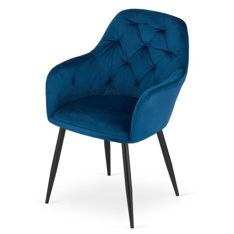 Krzesło DAKAR - niebieski aksamit x 2
