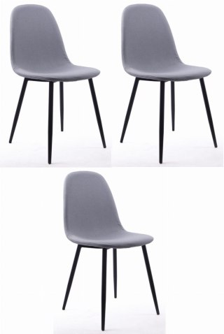 Krzesło DART - jasno-szare / nogi czarne x 3