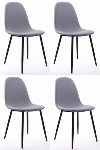 Krzesło DART - jasno-szare / nogi czarne x 4