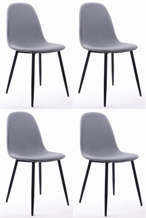 Krzesło DART - jasno-szare / nogi czarne x 4