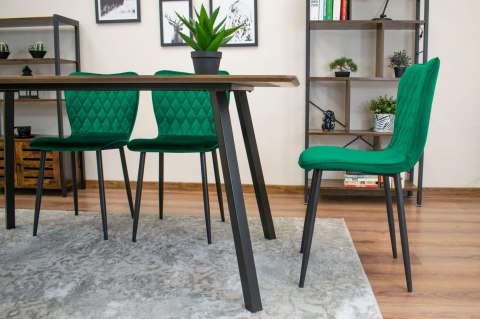 Krzesło FOX - ciemna zieleń aksamit x 1