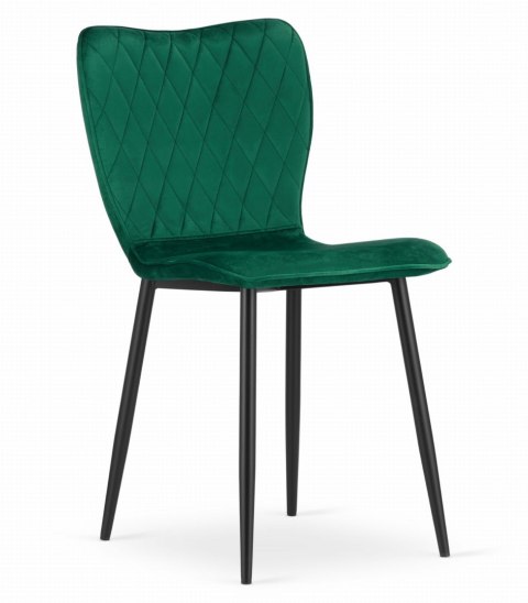 Krzesło FOX - ciemna zieleń aksamit x 2