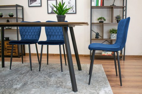 Krzesło FOX - granat aksamit x 4