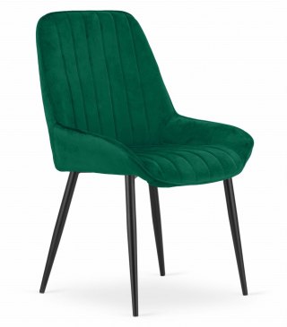 Krzesło LARY - ciemna zieleń aksamit x 1