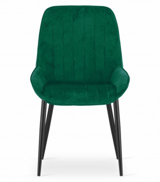 Krzesło LARY - ciemna zieleń aksamit x 1