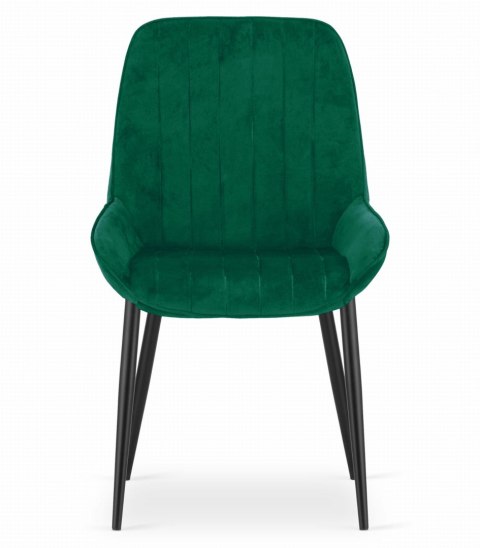 Krzesło LARY - ciemna zieleń aksamit x 1