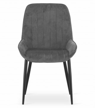 Krzesło LARY - ciemny szary aksamit x 1