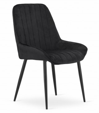 Krzesło LARY - czarny aksamit x 4