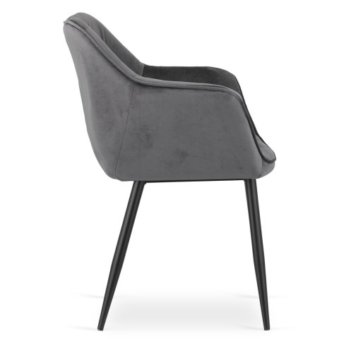 Krzesło MADERA - ciemny szary aksamit x 2